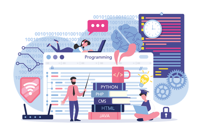 programming & databases illustration